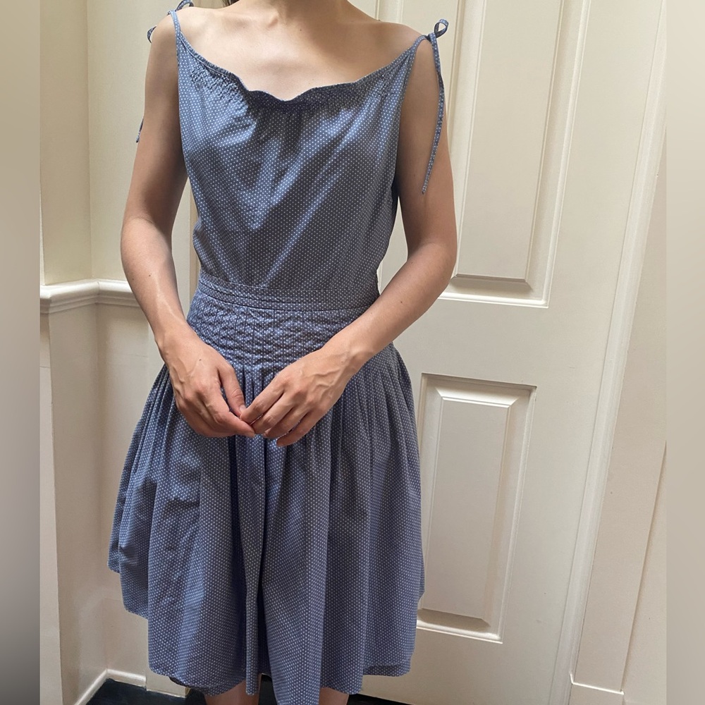 Marc by Marc Jacobs Cotton Blue Polka Dot Vintage Dress